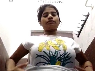 Indian girl strips naked in bathroom for free sexy video
